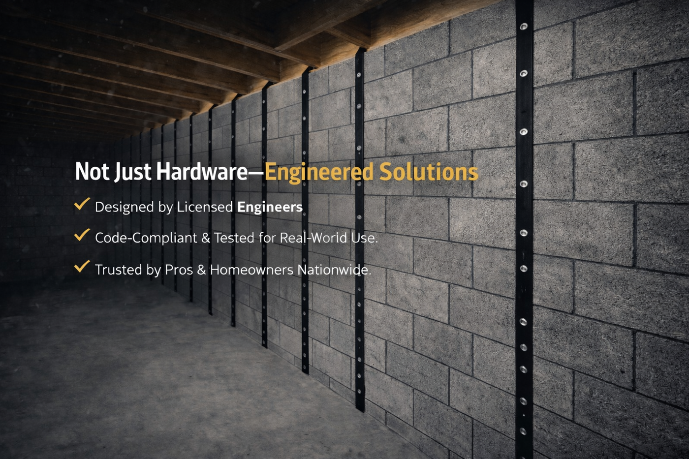 Custom Basement Wall Strap consultation