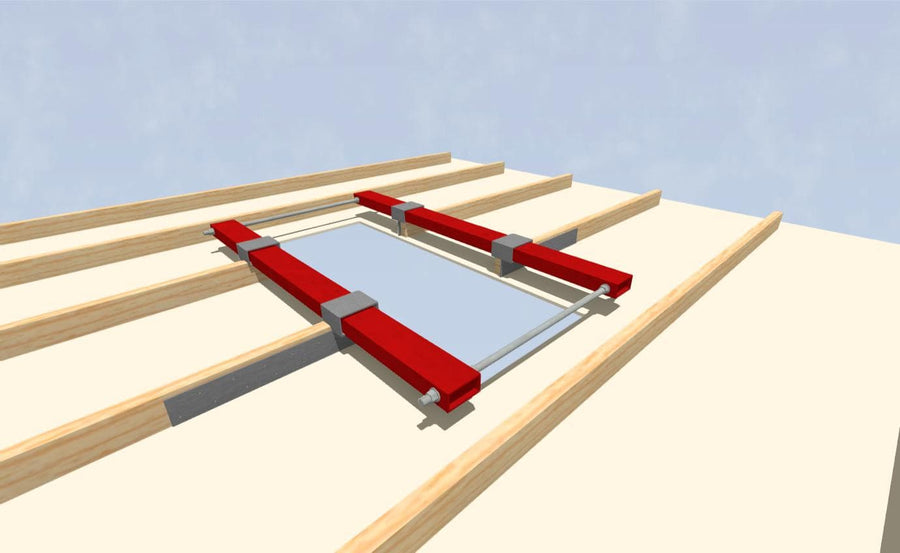 Attic access bulkhead installed around a framed attic opening