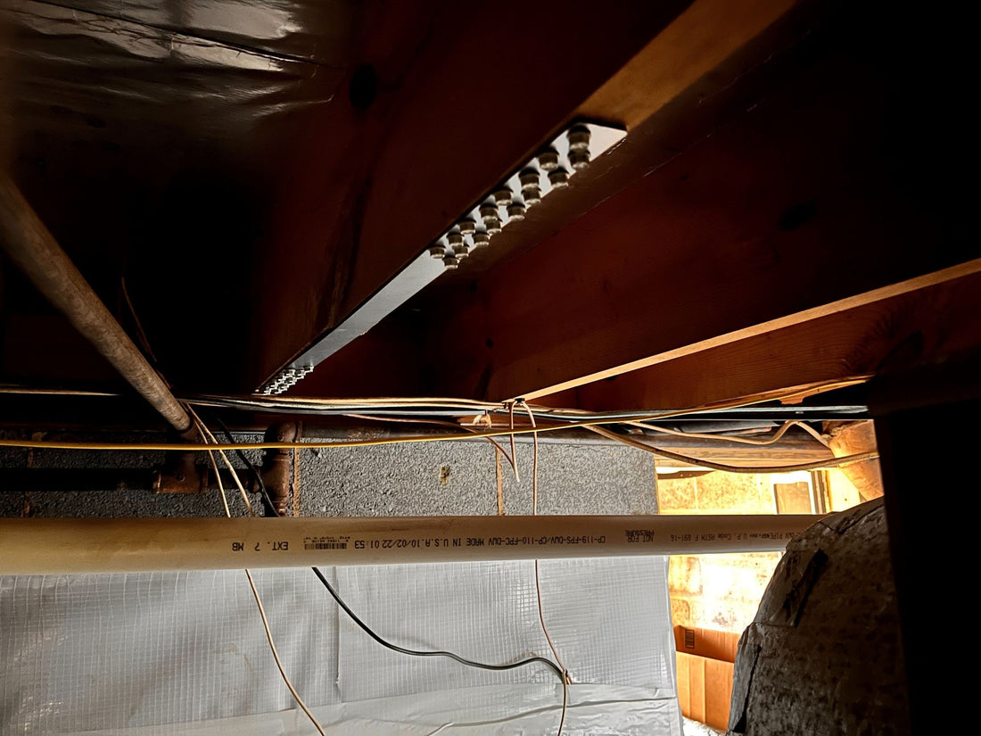 Nolan Joist Repair Kit installed beneath a floor joist