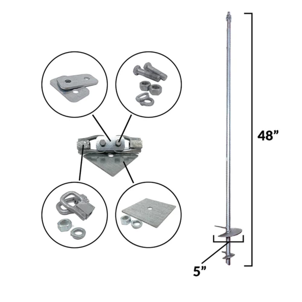 Tieback Anchor Kit for Retaining Wall Stabilization