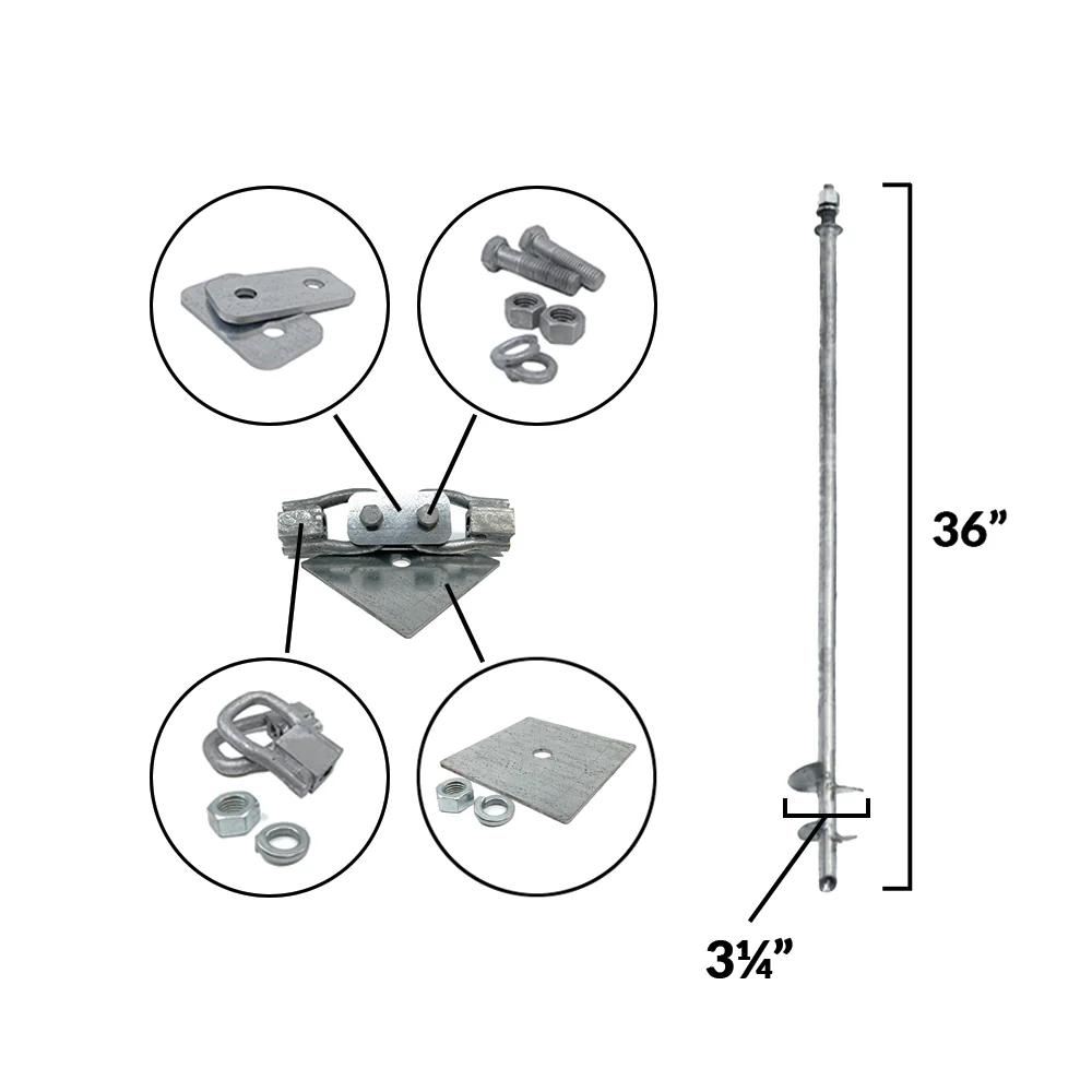 Tieback Anchor Kit for Retaining Wall Stabilization