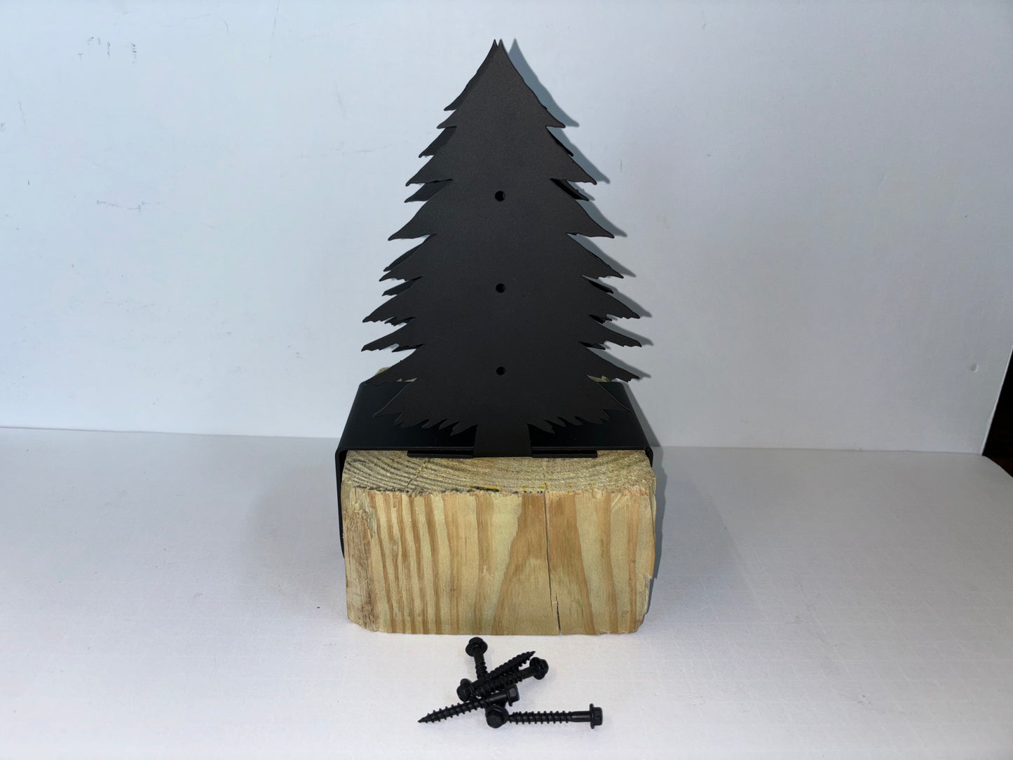 Decorative Silhouette Post Connector - Tree Cap