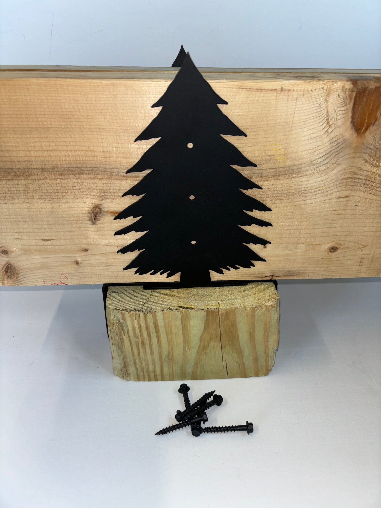 Decorative Silhouette Post Connector - Tree Cap