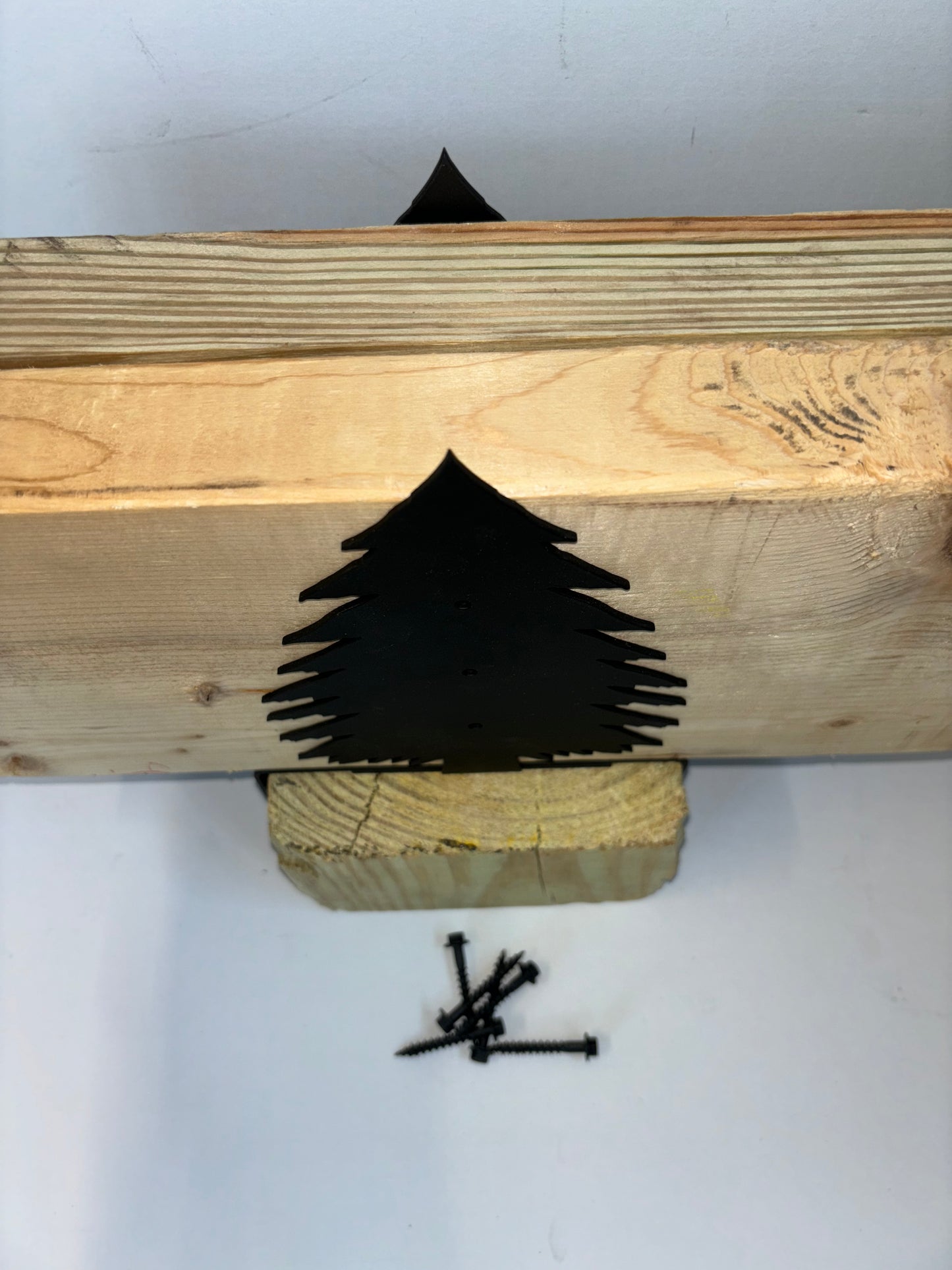 Decorative Silhouette Post Connector - Tree Cap