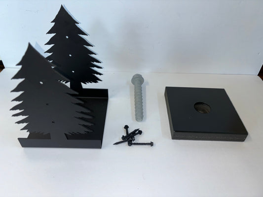 Decorative Silhouette Post Connector - Tree Base